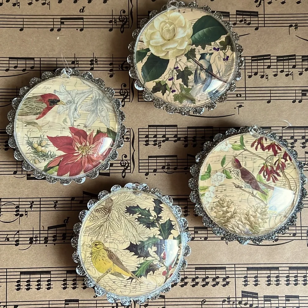 POTTERY BARN Glass Ornaments | S4